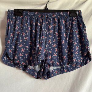 SM34 Garage Navy Floral Athletic Shorts